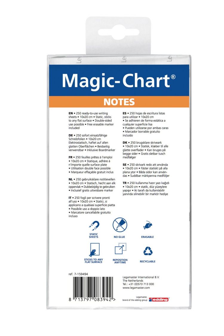 Legamaster Magic-Chart notes 10x20cm assorted Pack of 250 sheets - Image 5