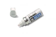 Pentel X100W 12 Pack White Permanent Marker Bullet Tip 3.3mm Line thumbnail 1