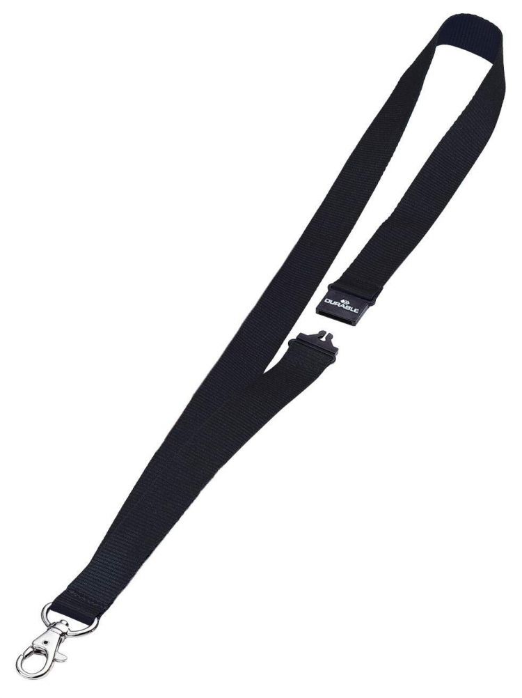 Durable Soft Neck Lanyards with Clip and Safety Release PK10 Black