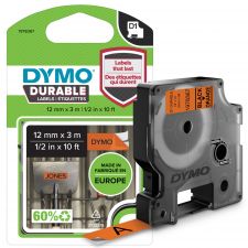 Dymo 1978367 D1 Durable 12mm x 3M Tape Black on Orange thumbnail 1