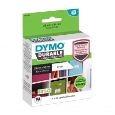 Dymo 2112283 LW Durable Small Multi Purpose Label 25mm x 54mm Black on White thumbnail 1