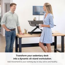 Fellowes 0007901 Lotus Sit Stand Workstation - Black thumbnail 2