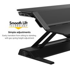Fellowes 0007901 Lotus Sit Stand Workstation - Black thumbnail 3