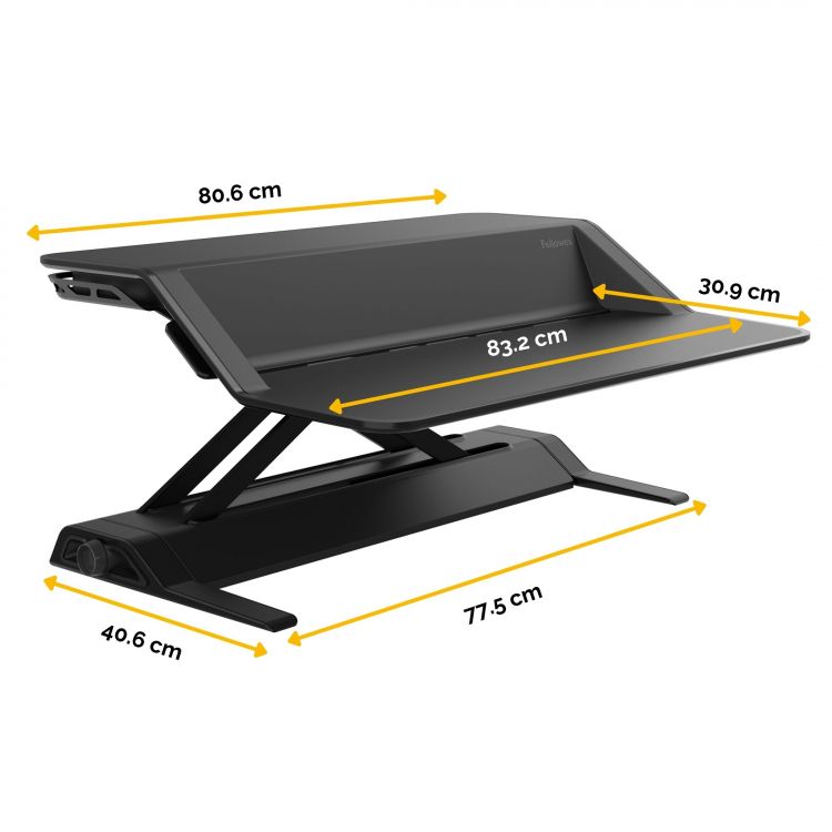 Fellowes 0007901 Lotus Sit Stand Workstation - Black - Image 8