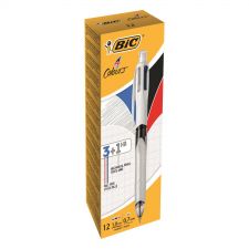 Bic Pack of 12 Assorted Colour Multifunction Ballpoint Pen and Pencil thumbnail 1