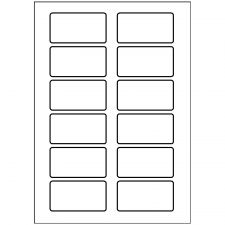 Avery L4782-20 75 x 40mm Self Adhesive Silk Name Badges 20 Sheets - 12 Labels per Sheet thumbnail 1