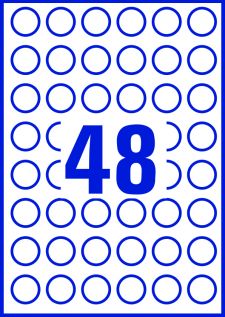 Avery L4850REV-25 25mm Removable Round Labels 25 Sheets - 48 Labels per Sheet thumbnail 3