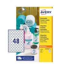 Avery L4850REV-25 25mm Removable Round Labels 25 Sheets - 48 Labels per Sheet thumbnail 2