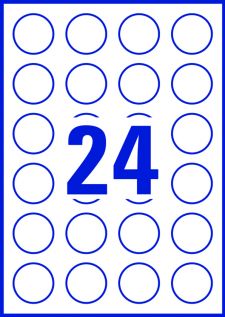 Avery L4851REV-25 37mm Removable Round Labels 25 Sheets - 24 Labels per Sheet thumbnail 3