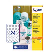 Avery L4851REV-25 37mm Removable Round Labels 25 Sheets - 24 Labels per Sheet thumbnail 2
