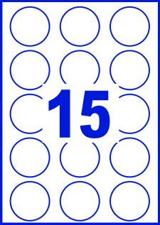 Avery L4853REV-25 51mm Removable Round Labels 25 Sheets - 15 Labels per Sheet thumbnail 2