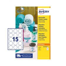 Avery L4853REV-25 51mm Removable Round Labels 25 Sheets - 15 Labels per Sheet thumbnail 4