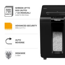 Fellowes Automax 100M Mini Cut Shredder thumbnail 2