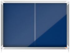 Nobo 1902565 Premium Plus Blue Felt Lockable Notice Board 8xA4 thumbnail 4