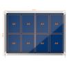 Nobo 1902565 Premium Plus Blue Felt Lockable Notice Board 8xA4