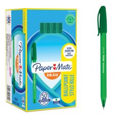 paper Mate S0957150 Inkjoy 100 Capped Medium Green Tuck x 50 thumbnail 1