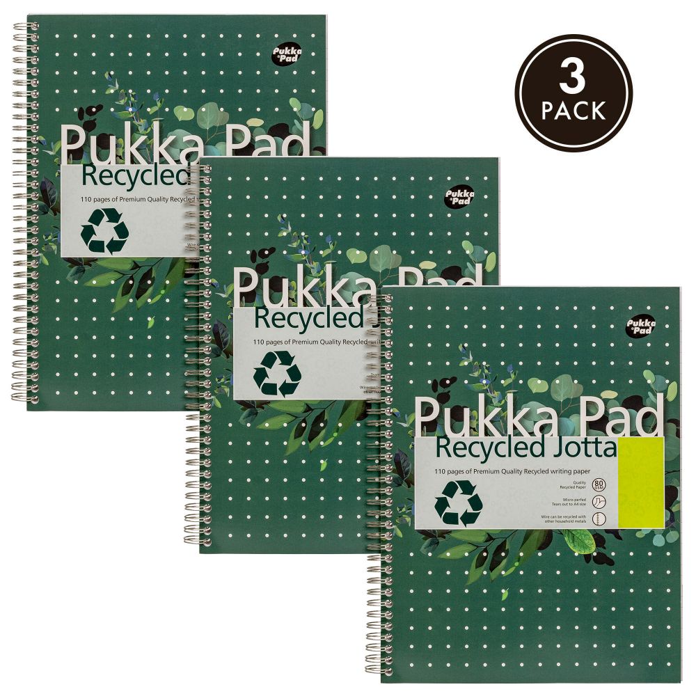 Pukka+A4+Recycled+Jotta+FSC+Recycled+%28Pack+of+3%29