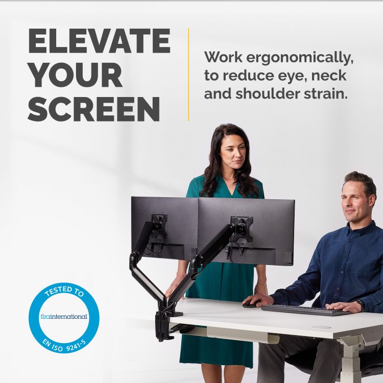 Fellowes 8042501 Platinum Series Dual Horizontal Monitor Arm - Image 2