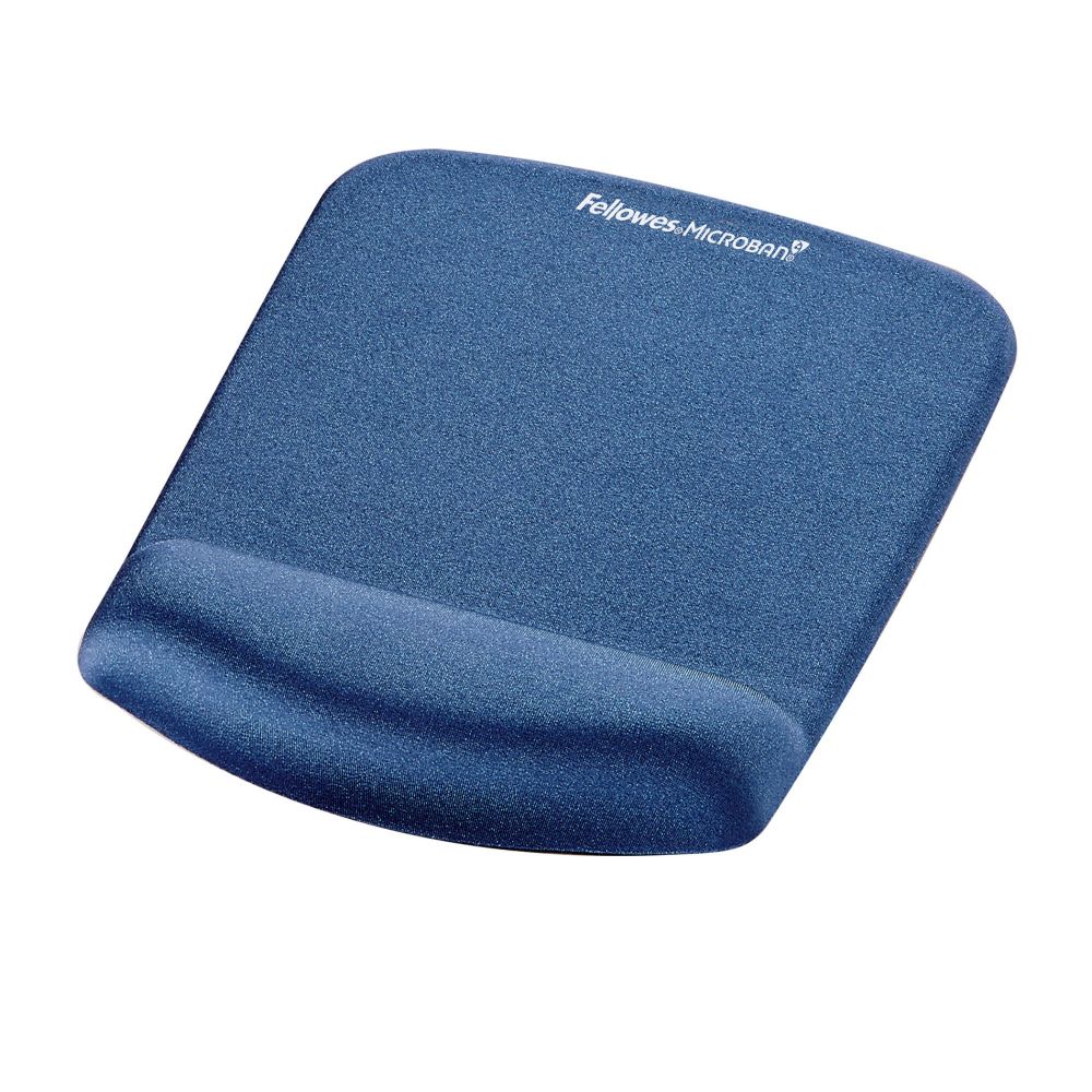 Fellowes 9287302 PlushTouch Mousepad Wrist Support Blue