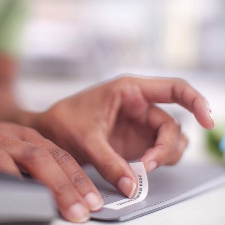 Dymo 40913 D1 9mm x 7m Black on White Tape 10 Pack - Image 7