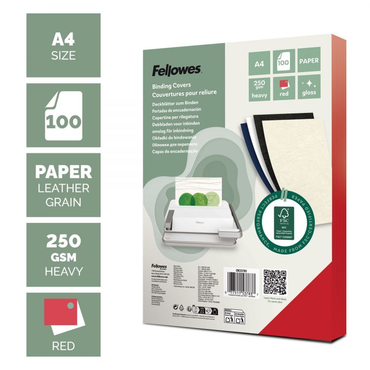 Fellowes 5370301 A4 Leatherboard Covers - Image 2
