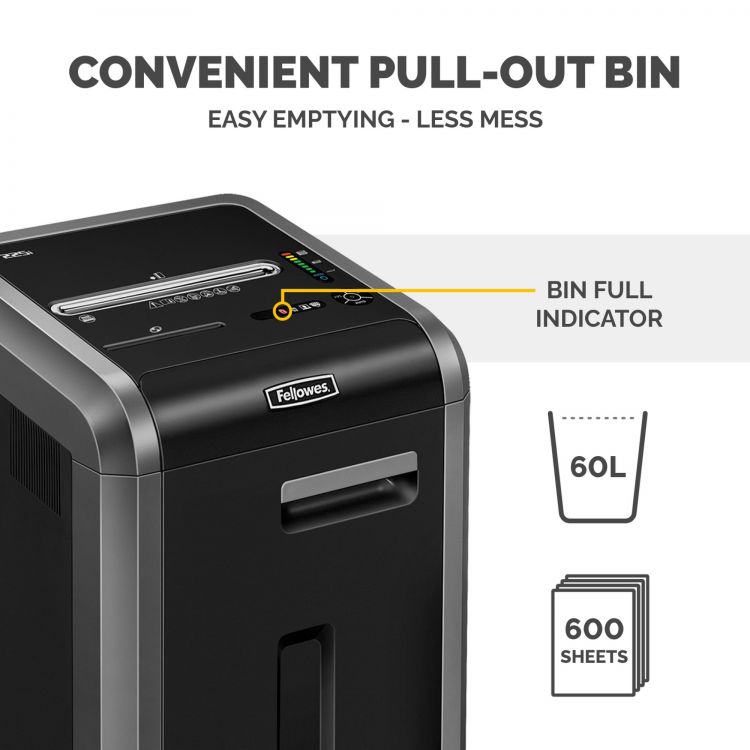 Fellowes 225CI Cross Cut Shredder - Image 4