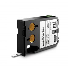 Dymo 1868809 XTL 6mm x 2.7m Roll Heat-Shrink Tube Black on White thumbnail 1