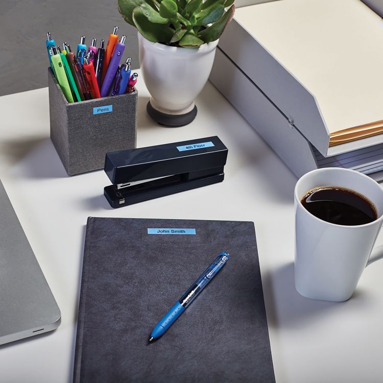 Dymo 40916 D1 9mm x 7m Black on Blue Tape - Image 6