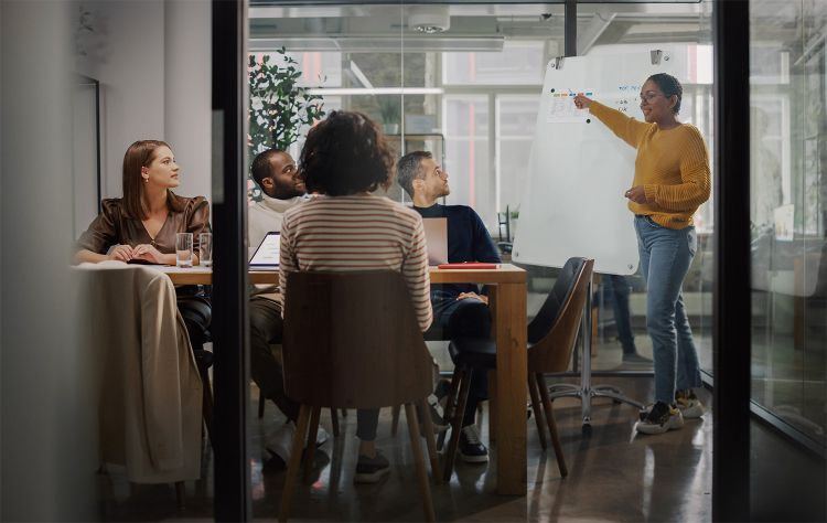 Bi-Office 700 x 1000mm Magnetic Glass Mobile Easel - Image 3