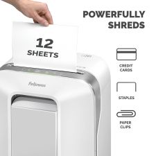 Fellowes Powershred LX201 Micro-Cut Shredder White thumbnail 3
