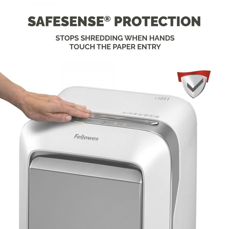 Fellowes Powershred LX211 Micro-Cut Shredder White - Image 7
