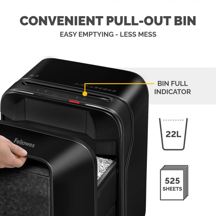 Fellowes Powershred LX201 Micro-Cut Shredder Black - Image 8