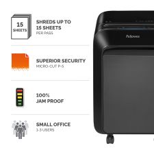 Fellowes Powershred LX211 Micro-Cut Shredder Black thumbnail 2