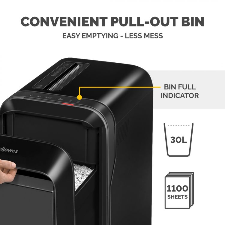 Fellowes Powershred LX221 Micro-Cut Shredder Black - Image 8