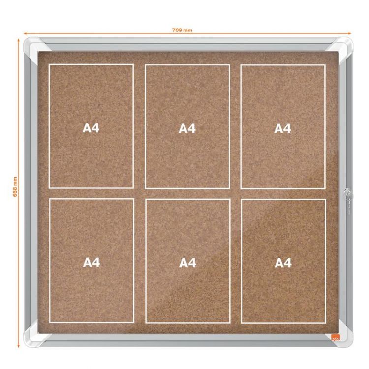 Nobo 1902562 Premium Plus Internal Glazed Case Cork 6 x A4 - Image 4
