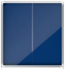 Nobo 1902566 Premium Plus Blue Felt Lockable Notice Board 12xA4 thumbnail 2