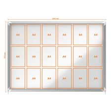 Nobo 1902571 Premium Plus Magnetic Lockable Notice Board 18xA4 thumbnail 3