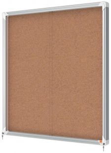 Nobo 1902574 Premium Plus Cork Lockable Notice Board 12xA4 thumbnail 3
