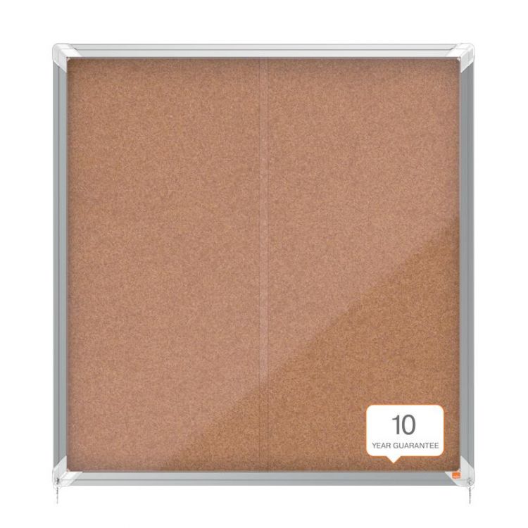 Nobo 1902574 Premium Plus Cork Lockable Notice Board 12xA4 - Image 5