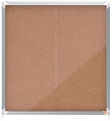 Nobo 1902574 Premium Plus Cork Lockable Notice Board 12xA4 thumbnail 4