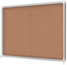 Nobo 1902575 Premium Plus Cork Lockable Notice Board 18xA4 thumbnail 4