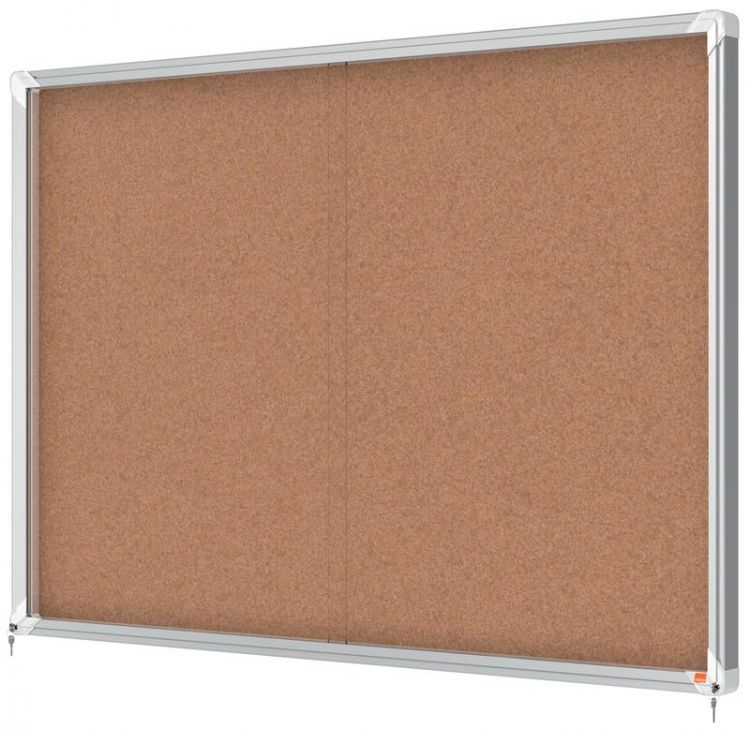 Nobo 1902575 Premium Plus Cork Lockable Notice Board 18xA4 - Image 4
