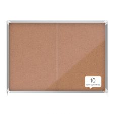 Nobo 1902575 Premium Plus Cork Lockable Notice Board 18xA4 thumbnail 2
