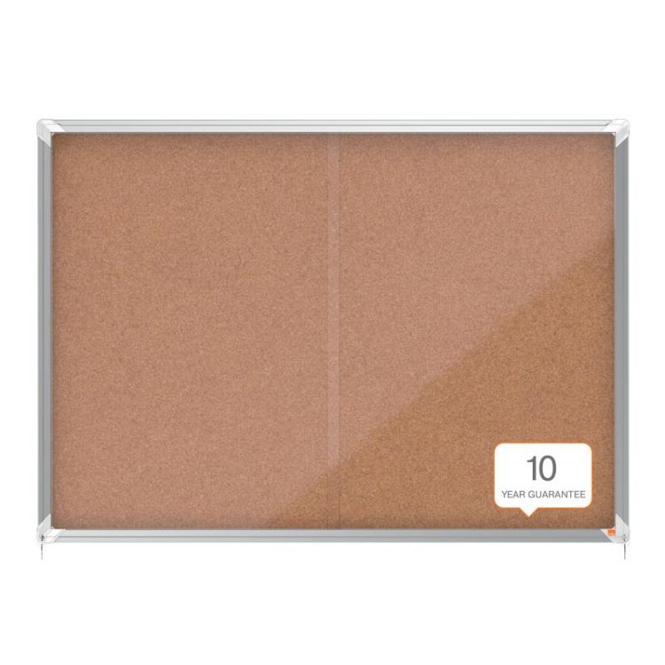 Nobo 1902575 Premium Plus Cork Lockable Notice Board 18xA4 - Image 2