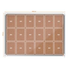 Nobo 1902575 Premium Plus Cork Lockable Notice Board 18xA4 thumbnail 5
