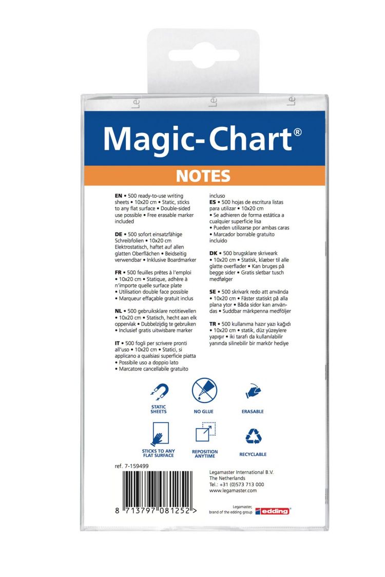 Legamaster Magic-Chart notes 10x20cm assorted Pack of 500 sheets - Image 4