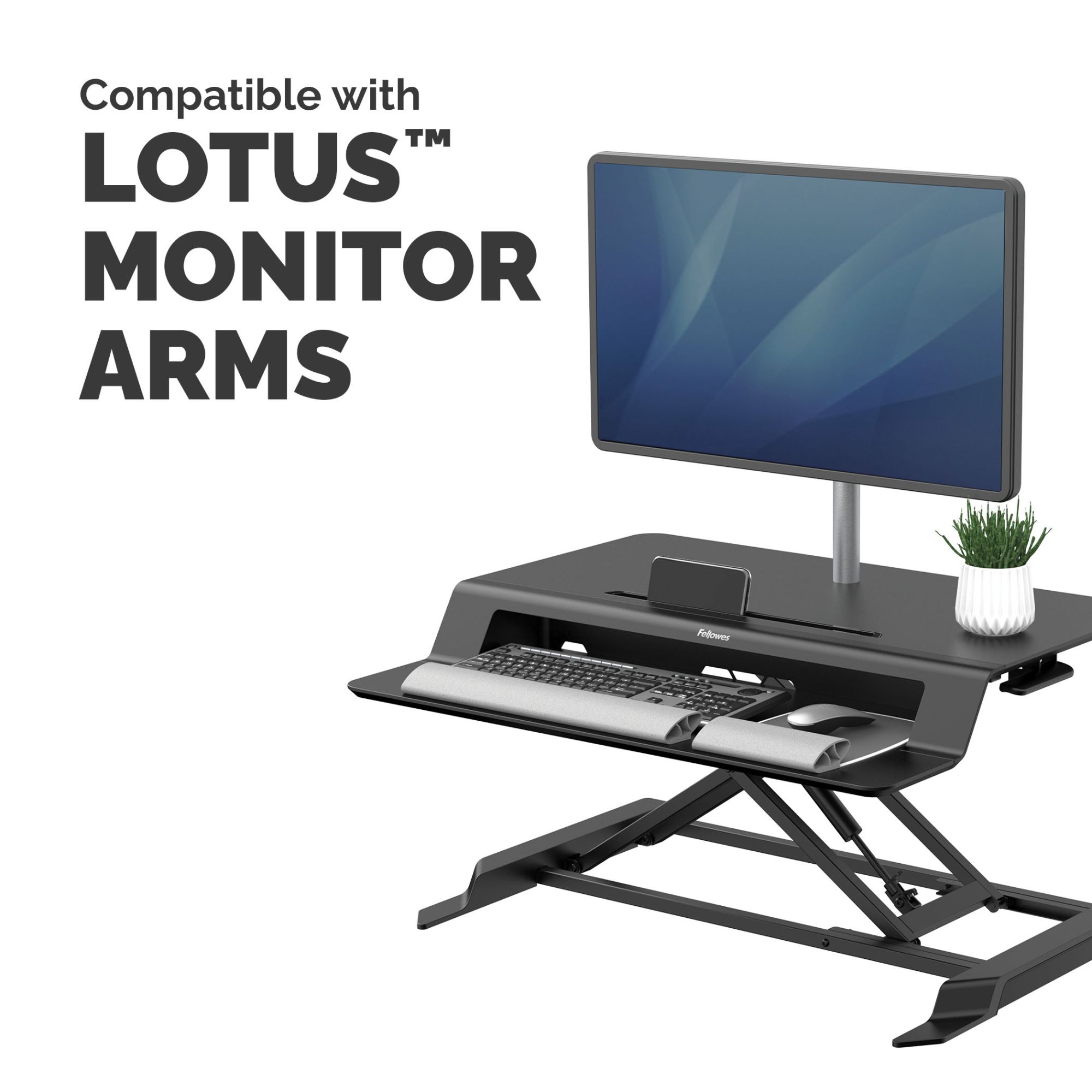 Fellowes 8215001 Lotus LT Sit-Stand Workstation