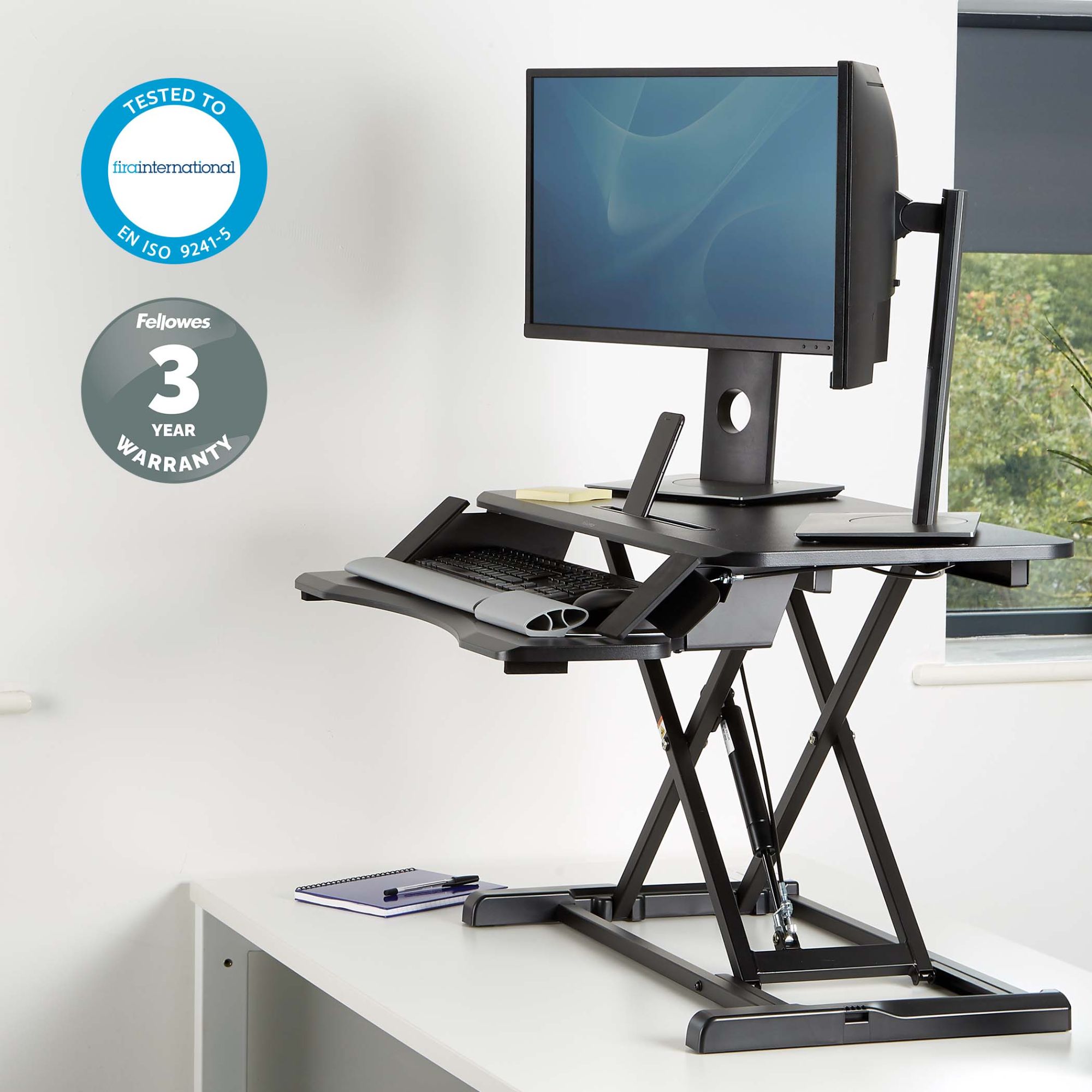 Fellowes 8091001 Corsivo Sit-Stand Workstation