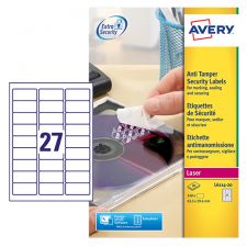 Avery L6114-20 Anti-Tamper Labels 20 sheets - 27 Labels per Sheet