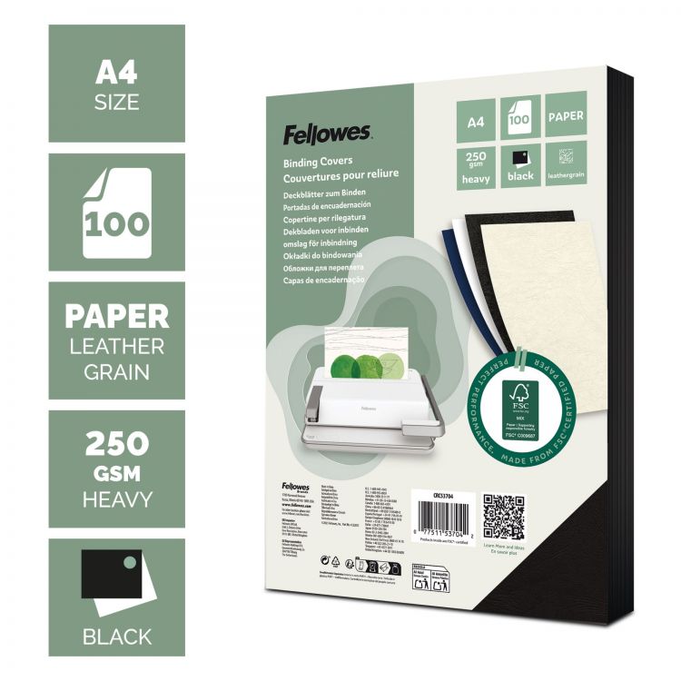 Fellowes 5370402 A4 Leatherboard Covers - Image 2